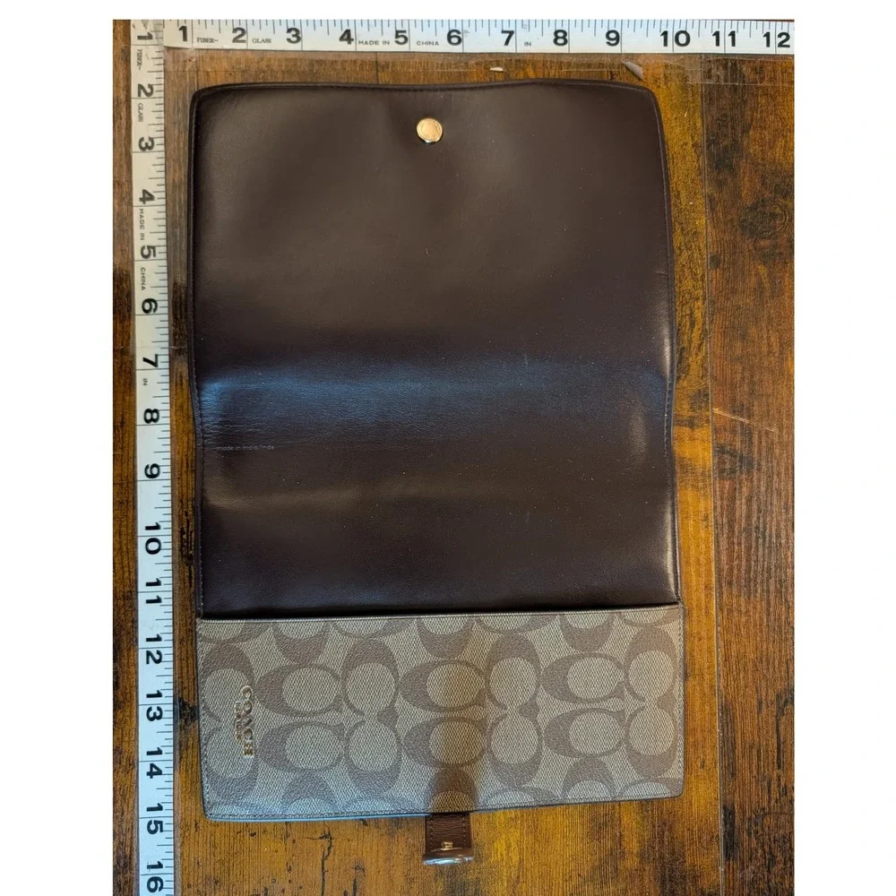 Coach Signature Canvas Planner Glam Cover Agenda Organizer F67143 Brown Khaki